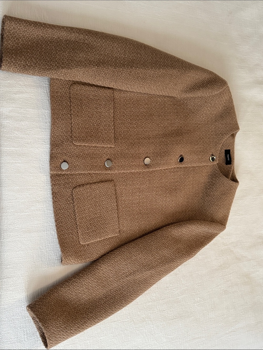 Classic Women’s Bouclé Button Jacket by Theory - Picture 1 of 4